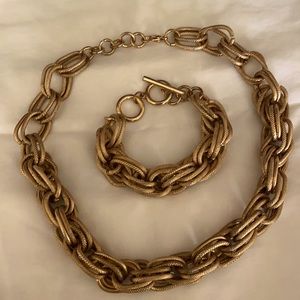 Chunky necklace/bracelet set